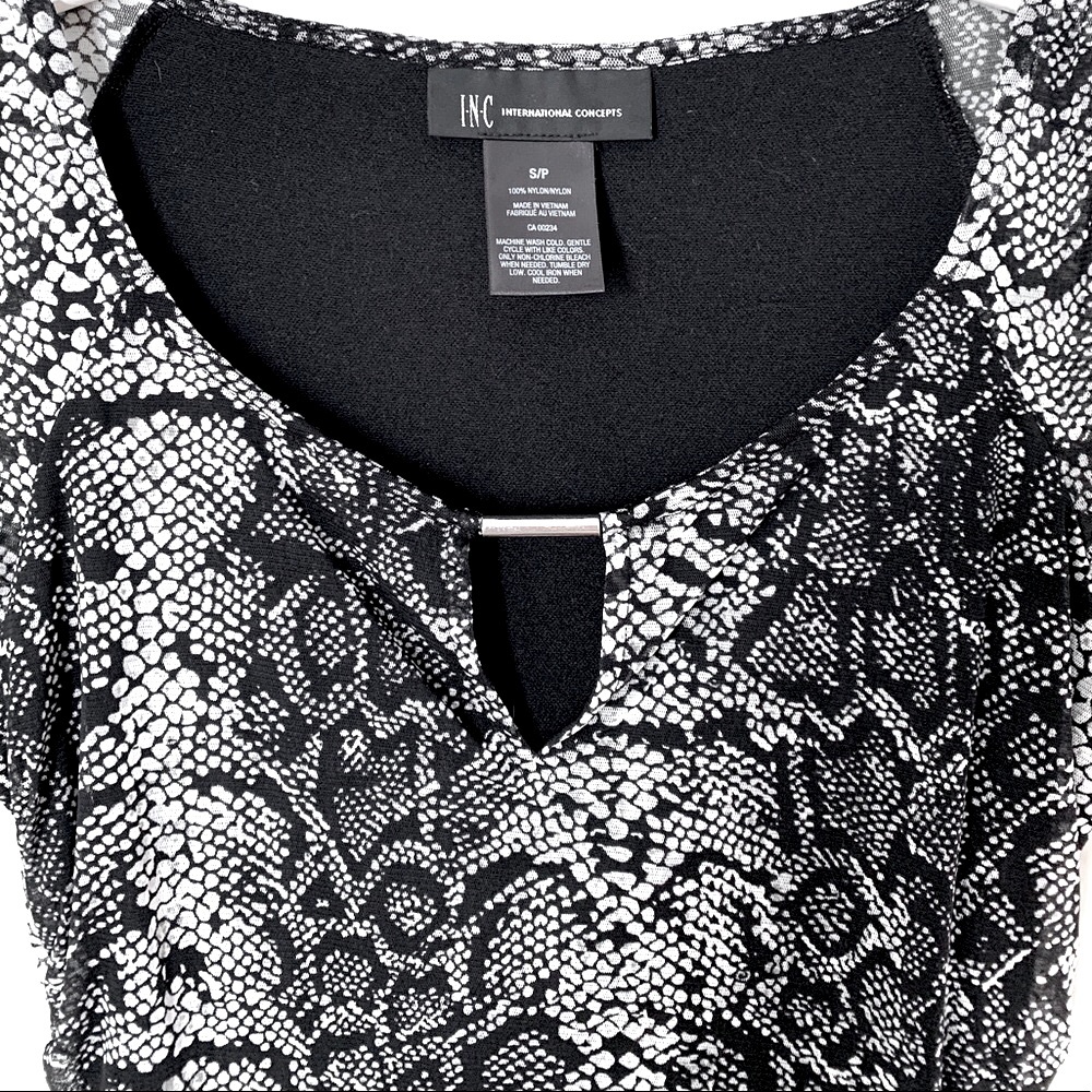 INC size S snake print top - Picture 5 of 12